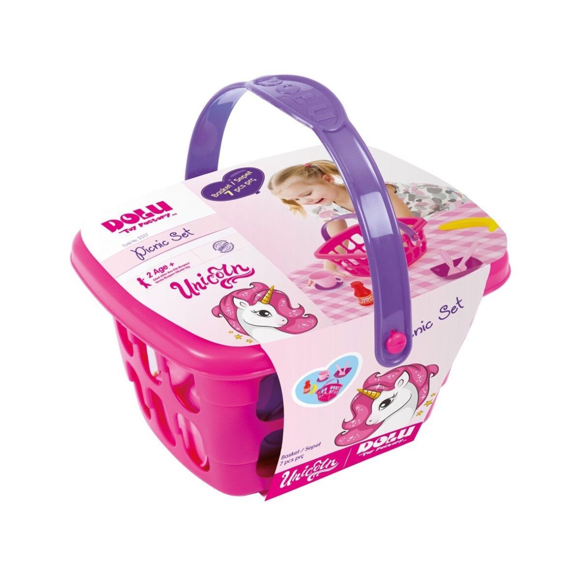 2517  Unicorn Küçük Piknik Sepeti -Dolu