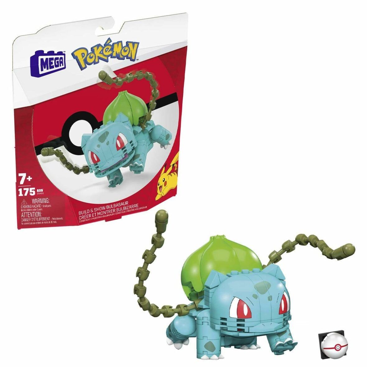 GVK83 MEGA™ Pokémon™ Bulbasaur – Yap ve Oyna Figürler 175 parça +7 yaş