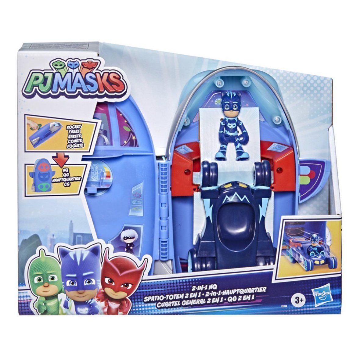 F2098 Pijamaskeliler, 2si1 arada Karargah, PJMasks, 3 yaş ve üzeri çocuklar içindir.